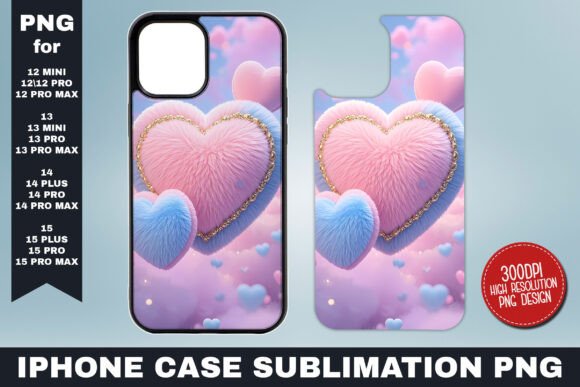 3D Fluffy Heart Design Sublimation Wrap: Elevating Digital Craft with AI Precision