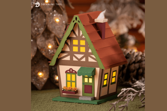 Bavarian Haus C SVG: Crafting Alpine Charm with Precision Paper Art