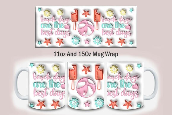 Boho Summer 3D Inflated Mug Design Guide