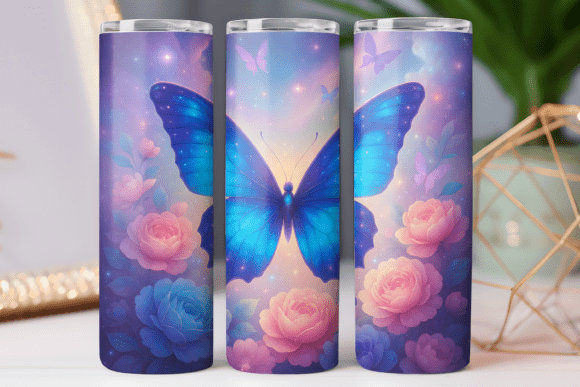 Butterflies 3D Tumbler Wrap 20oz Photos