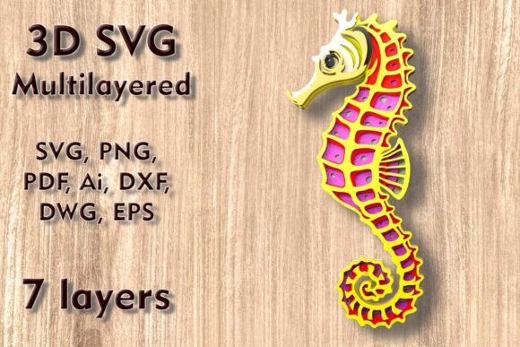 Creating Dimensional Art with the Seahorse 3D SVG Multilayer Cut File