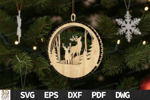 Deer Family Forest Ornament SVG: A Practical Guide to Layered 3D Laser Cutting