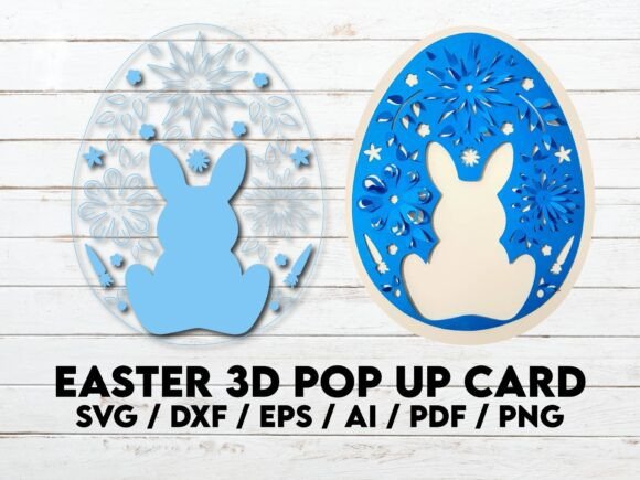 Easter Bunny 3D Paper Cut Design Guide