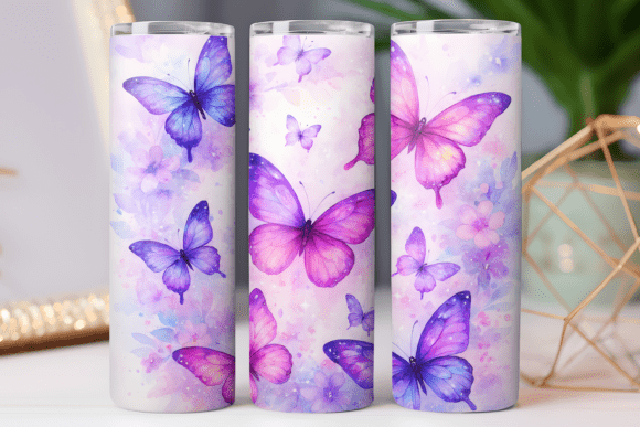 Elevate Your Drinkware Business with the Butterflies 3d Tumbler Wrap 20oz Design