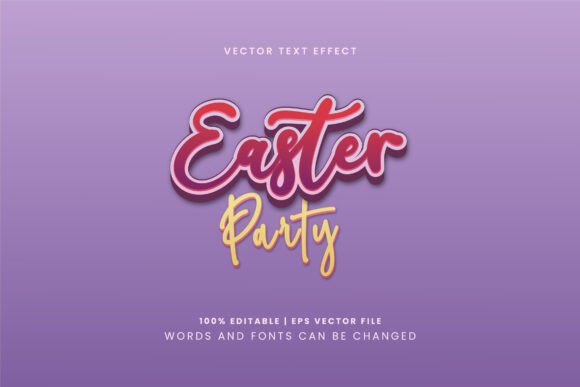 Elevating Holiday Branding with Easter Party 3d Text Effect Design