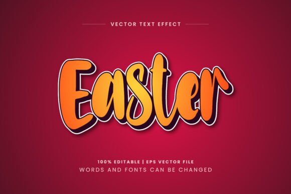 Elevating Holiday Graphics with Easter 3D Text Effect Design