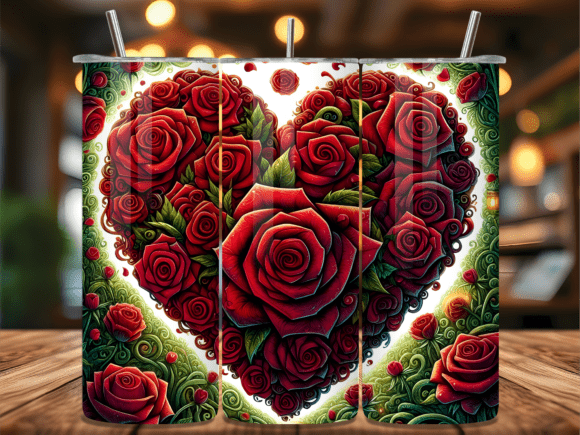 Elevating Sublimation Craft: The Strategic Value of the Red Rose Heart 3D Tumbler Wrap Design