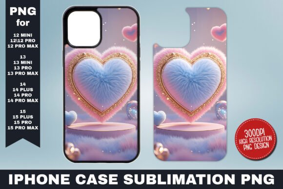 Fluffy Pastel Heart 3D Art iPhone Design: A Guide to High-Quality Digital Sublimation Templates