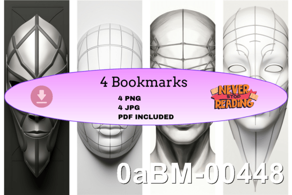 Futuristic Sculpted Mask Bookmarks