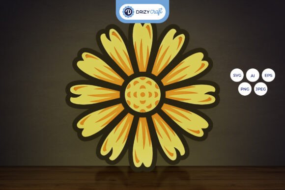 Illuminating Craftsmanship: A Deep Dive into the Daisy Laser Cut Design - Flower 3D Light Box