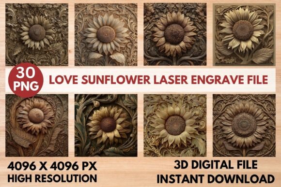 Love Sunflower Laser Engrave File: Elevating Precision in Modern Digital Crafting