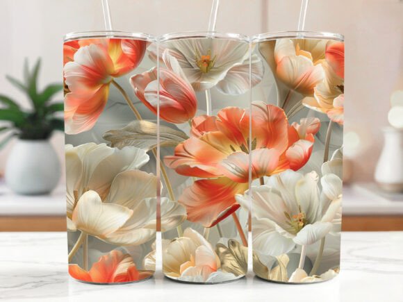 Mastering the 3D Floral Tumbler Design Art with Pink for Sublimation