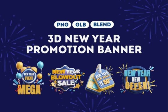 Maximizing Holiday Conversions with the 3D New Year Sale Banner Pack 3