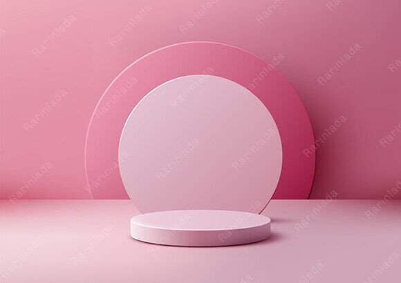 Minimalist 3d Pink Podium Design for Modern Product Showcases