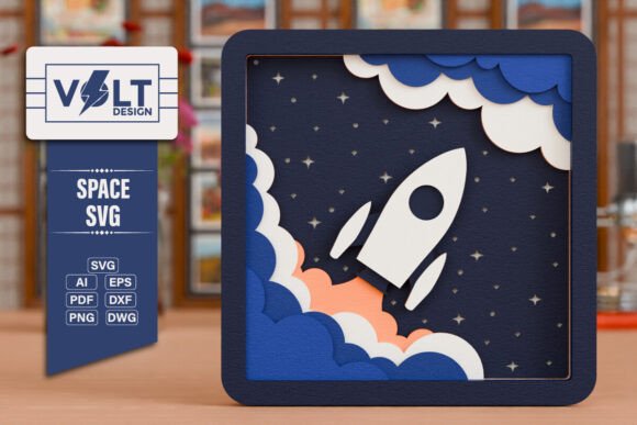 Space Exploration 3D SVG Craft Design
