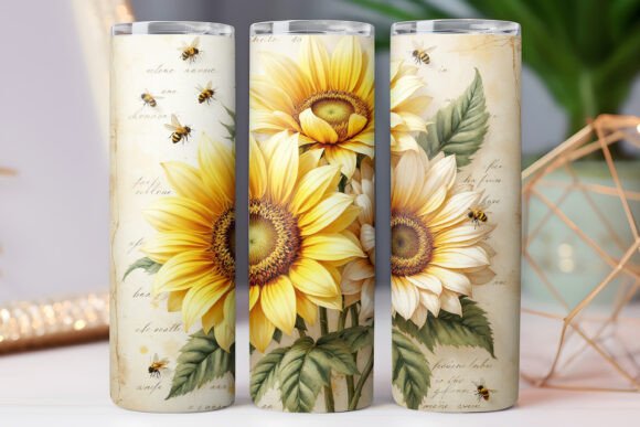 Sunflower 3d Tumbler Wrap Design 20oz: Elevating Sublimation Artistry