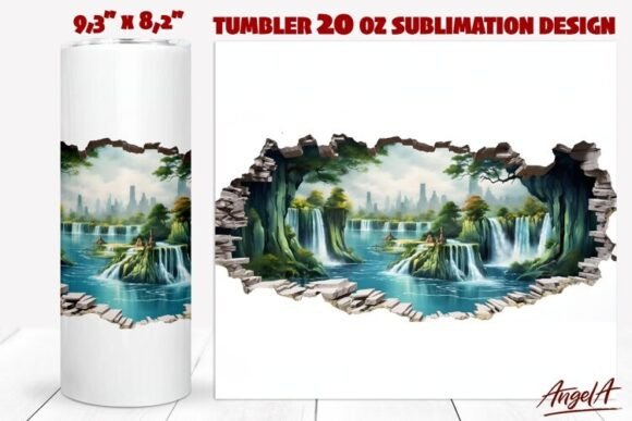 Travel Tumbler Wrap Lake, Forest: A Guide to Nature-Inspired Sublimation Designs